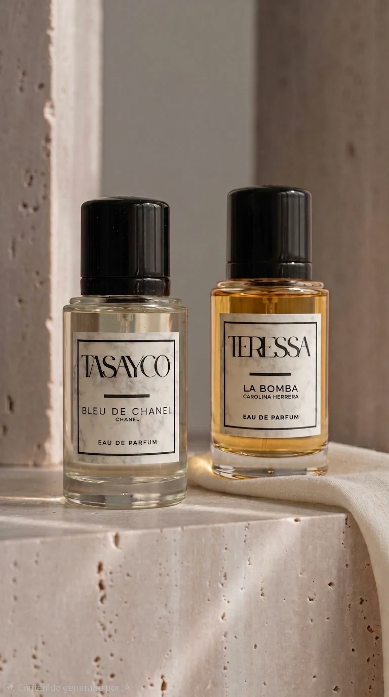 Perfume Teressa La Bomba sobre telas suaves
