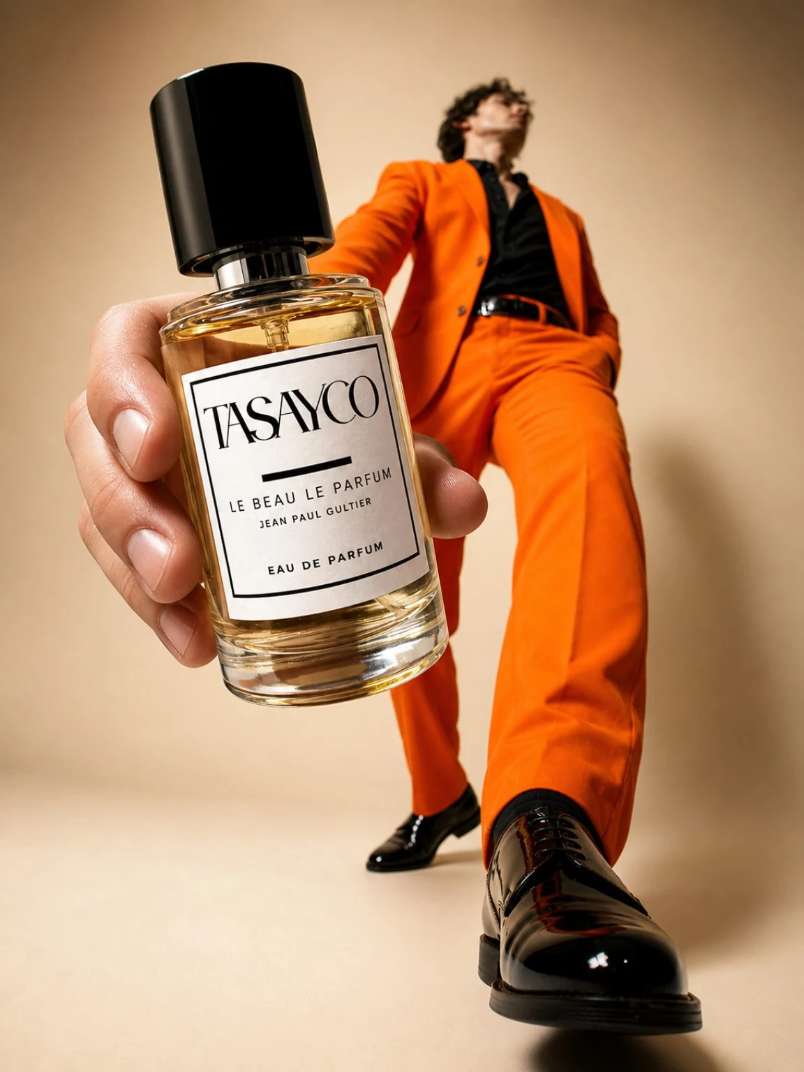 Campaña de moda con perfume Tasayco Le Beau Le Parfum